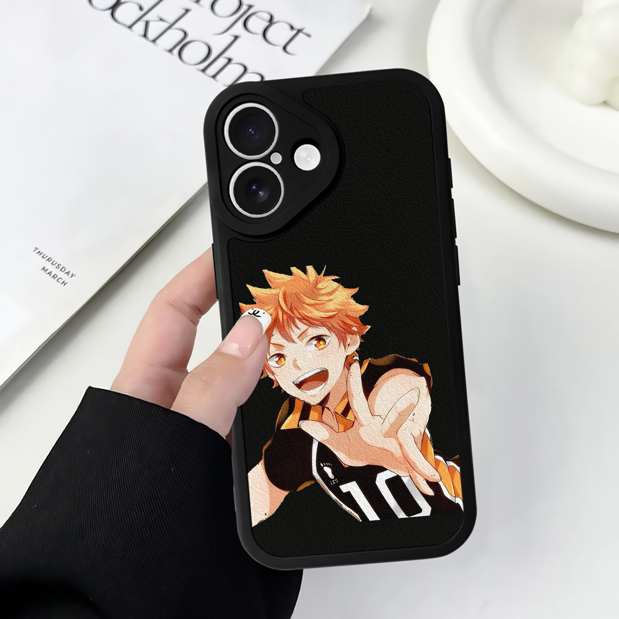 （画像用） ハイキュー!! Haikyu!! 【iPhone 16シリーズ対応】シリコンスマホケース（レザー調） 材質：シリコン